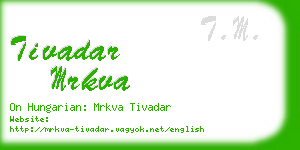 tivadar mrkva business card